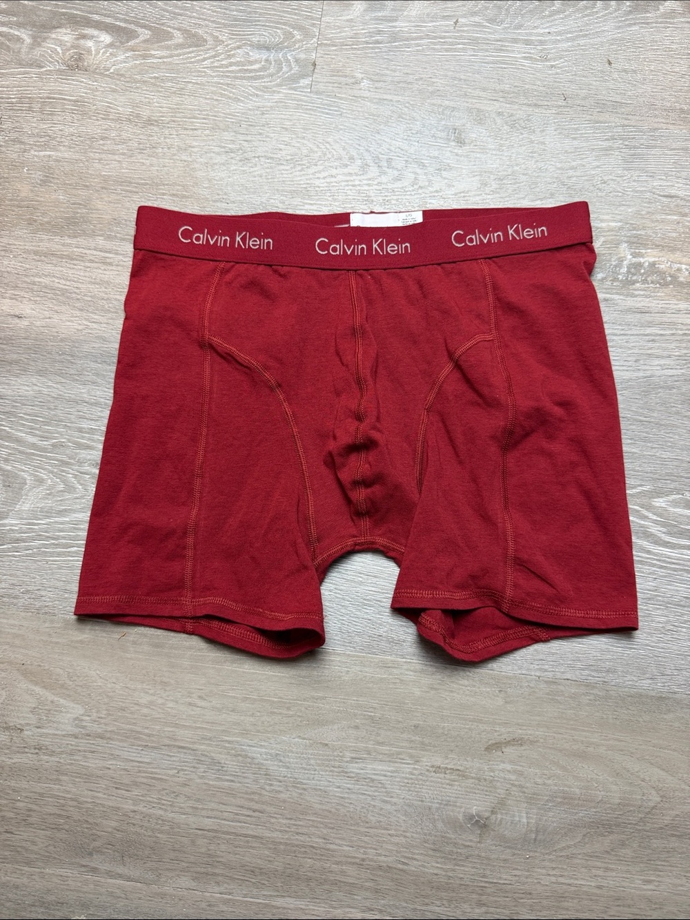 Calvin Klein Red Men's Cotton Stretch Boxer Large Briefs